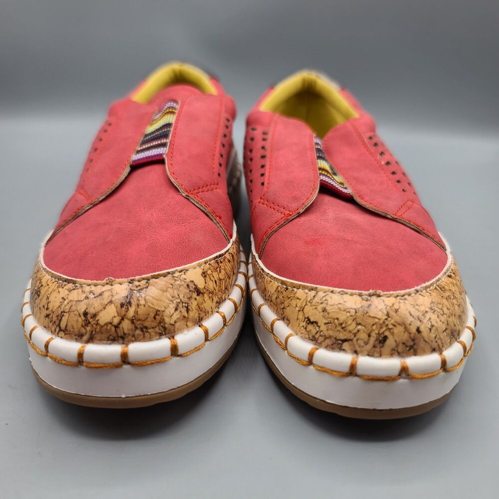 Womens Slip On Pumps Trainers Loafers Ladies Sneaker Casual Flat Soft Shoes 9.5? - Picture 5 of 13